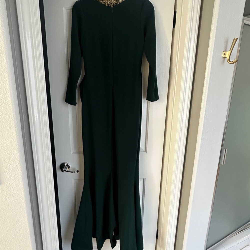 Dark emerald long sleeve maxi dress - Picture 3 of 7